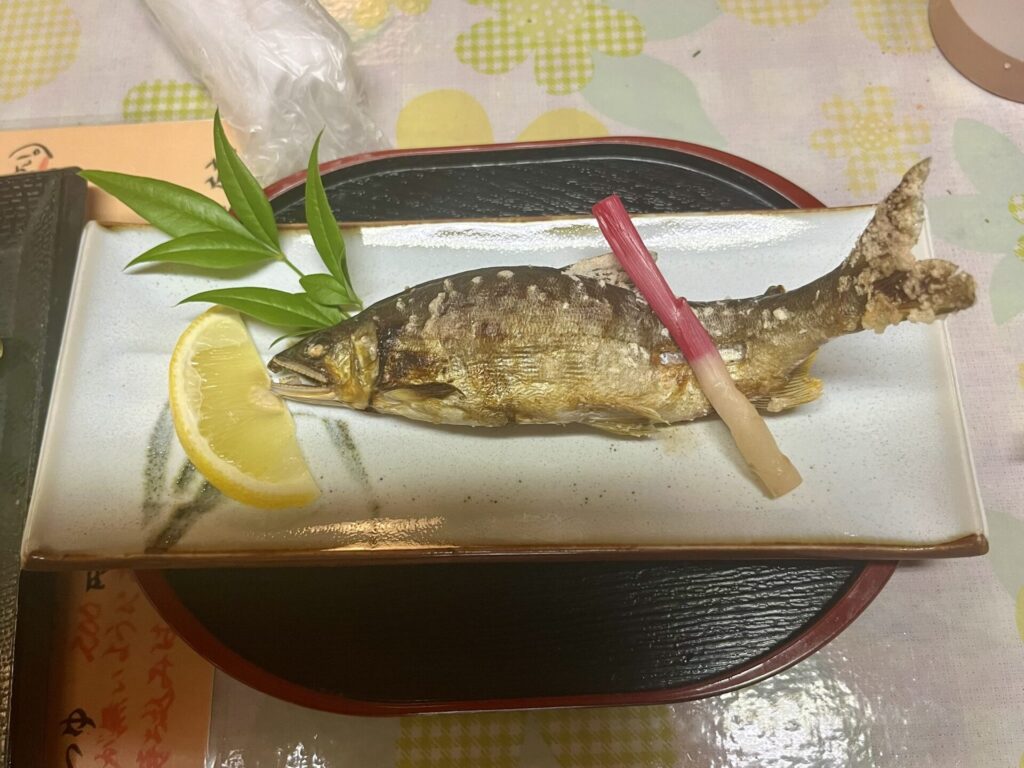 釜ケ滝滝茶屋　アユの塩焼き