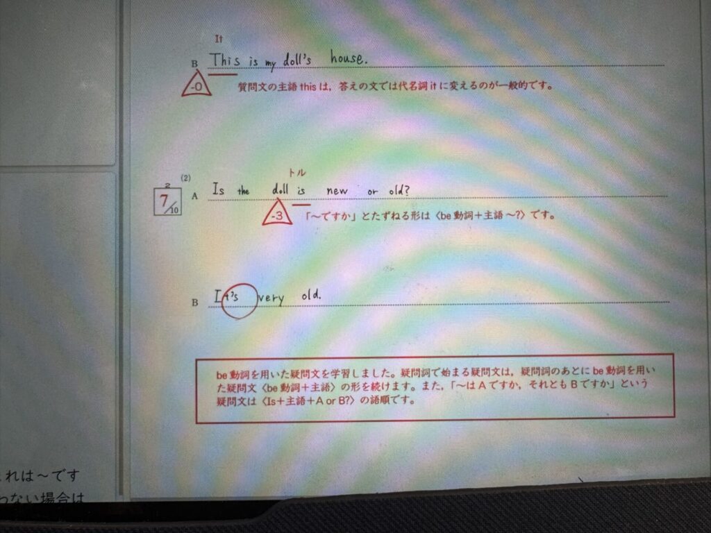Z会中学生コース添削英語